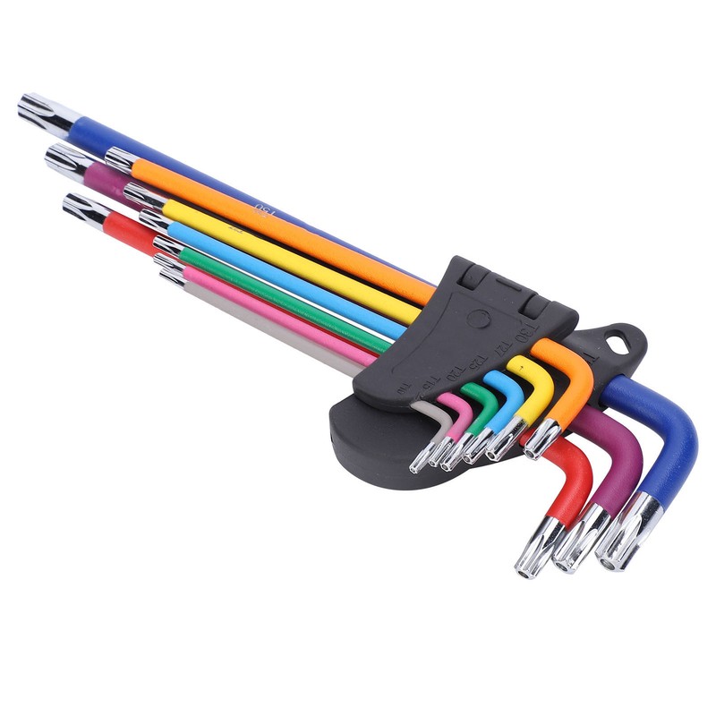 9PCS Star Hex Socket Wrench Set Super Long Multicolor Hex