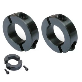 Ajanta Industrial 2-Pack 1" Bore Double Split Shaft Locking Collar Black Oxide Finish