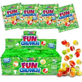 Mamiz Fun Crunch Freeze Dried Candy – Sour Mix Fruit Flavor, 36-Unit Bulk Display Box – (36) Individual 10g Snack Packs – Tangy & Crunchy Sweet Treats – Gluten Free, Nut Free, Kosher – Perfect for Retail, Birthdays, and Large Events