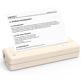 HPRT Portable Travel Printers MT810 - Thermal Inkless Home Use Compact Printer - Paper Rolls Mobile Printing for Car & Office - Bluetooth Wireless Printer Compatible with iOS Android Phone & Laptop