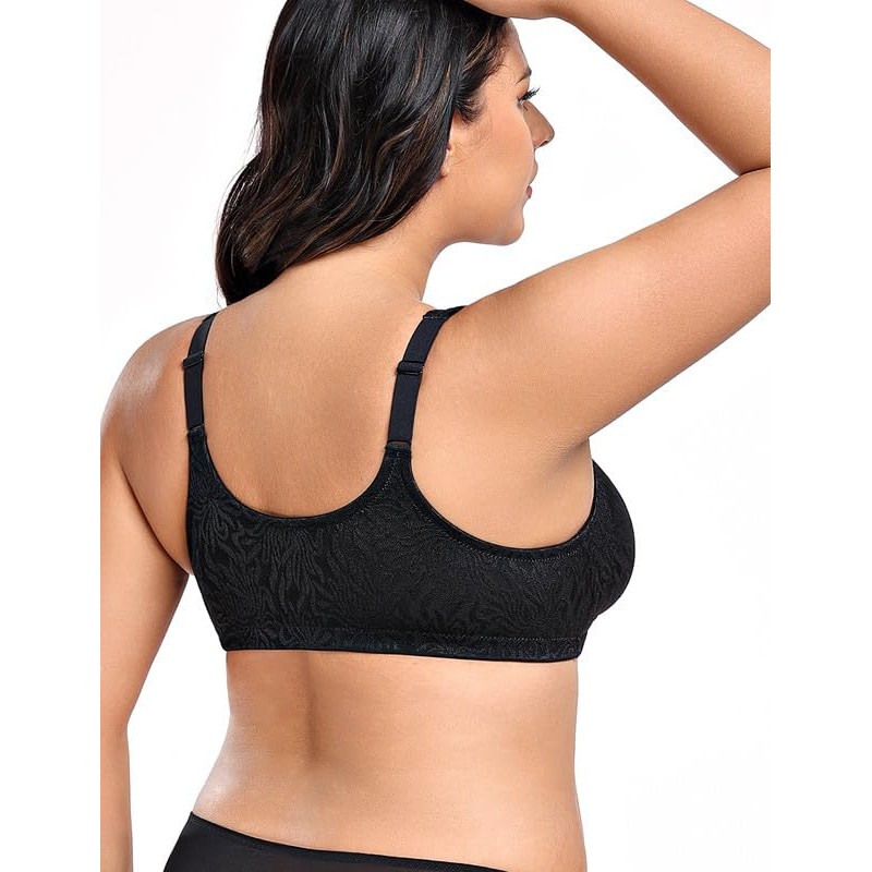 WingsLove Front Fastening Bras for Women Minimizer Wireless Non Padded