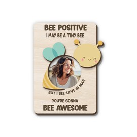 GIFTELIX Magnetic Picture Frames - BEE Positive - Daily Motivation Gift - Positive Appreciation Decor - Encouragement Gifts for Women - Magnetic Frames for Refrigerator, Locker & More