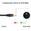 3.5mm to XLR Cable, 3.3FT XLR to 3.5mm Unbalanced 1/8