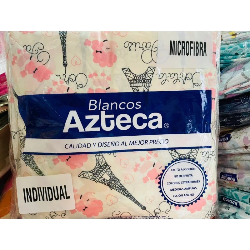 Blancos Azteca 10 Sábanas Individual Microfibra Mayoreo, 38 Cm De