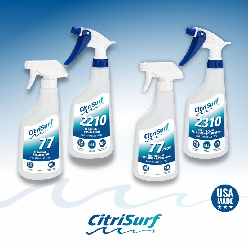 CitriSurf® 2210 Gel Stainless Steel Passivation Cleaner 22oz Spray Bottle