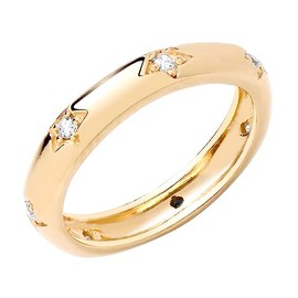 Old English Jewellers 9ct Yellow Gold on Silver CZ Star Setting Full Eternity Band Ring size J - U (Q)