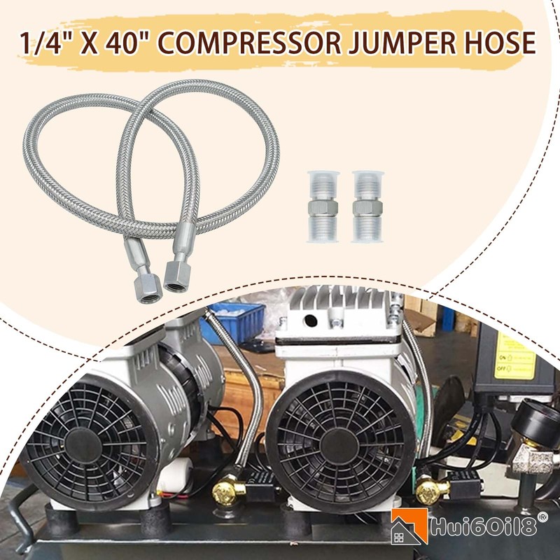 1/4" x 40" Compressor Jumper Hose (1/4" NPT Connector x