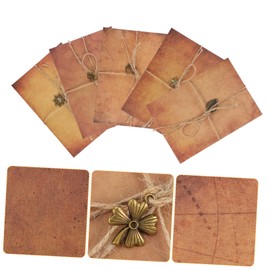 COHEALI 5 Set Vintage Paper Envelope Set Aged Writing Paper for Retro Stationery
