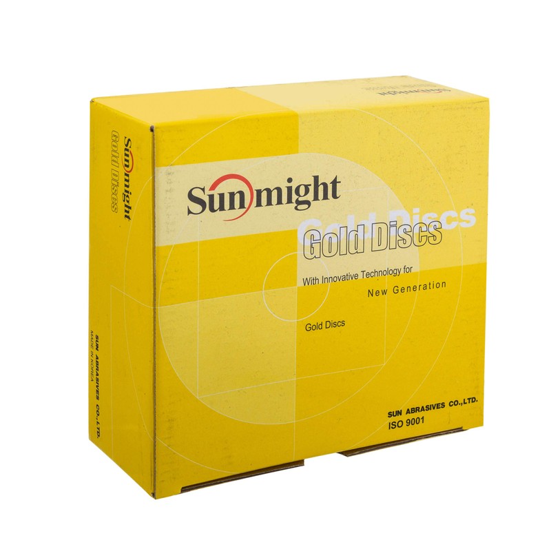 Sunmight Gold 6" 180G Grip No Hole Disc, 02410, 50
