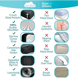 DREAMCARE Queen Size Sheets - Cooling Bed Sheets - 4pcs Set - up to 15" Deep Pocket Queen Sheet Set - Sheets Queen Size Bed - Soft & Long Lasting 100% Fine Microfiber with Side Pocket - Beige