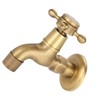 Wall Mounted Vintage Solid Brass Faucet Single Cold Water Tape