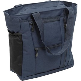 Flying Circle Deluxe Travel Tote - Water Resistant & Versatile Bag - 15”x14”x6” [Navy]