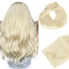 Clip in Hair Extensions, hotbanana Platinum Blonde Clip in Hair
