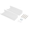2Pcs Floating Wall Ledge Shelf Acrylic Concealed Bathroom Rack for