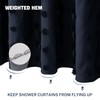 Siiluminisoy Extra Long Boho Shower Curtain Woven Fabric 84 Inch