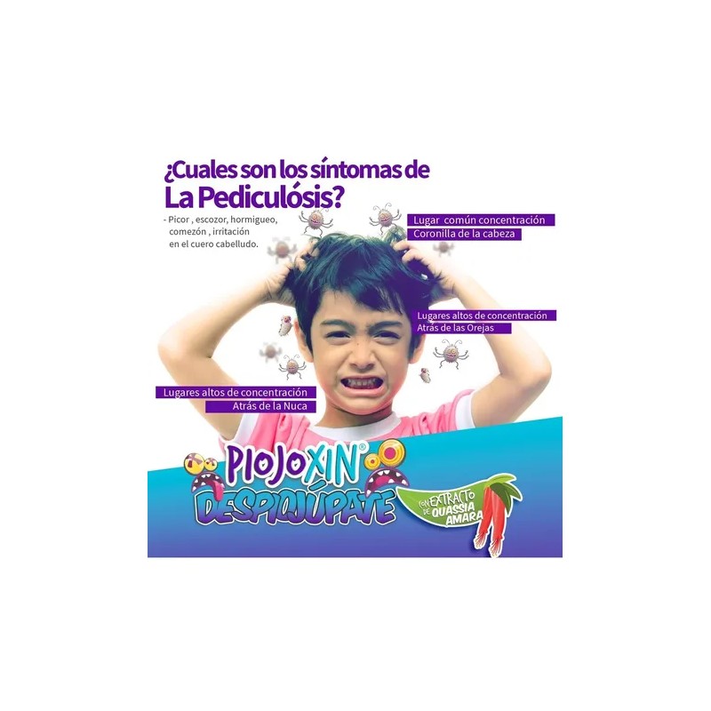 Kit Anti Piojos Piojoxin Shampoo Peine Gel Solución