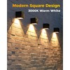 LUHLEE Solar Wall Lights Outdoor, Modern Square Solar Wall Sconce
