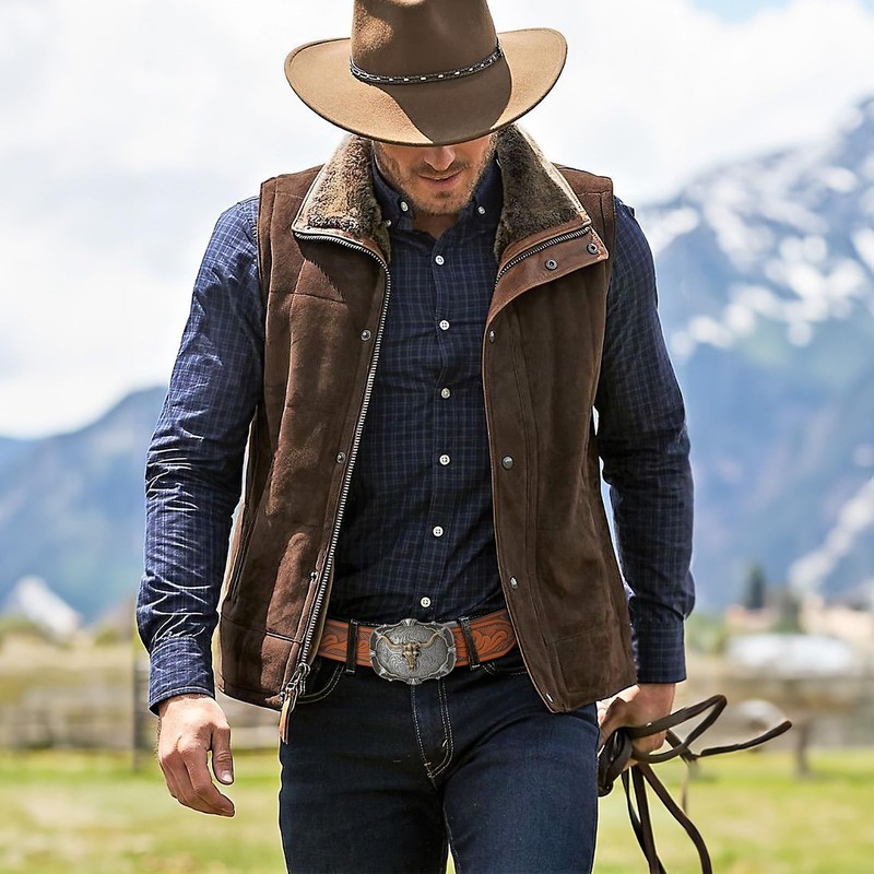 SANSTHS Ratchet Cowboy Belt, Western Ratchet Belts for Men Ratchet