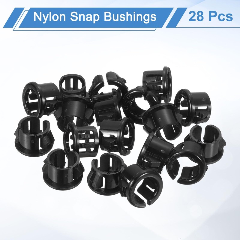 sourcing map 28 Pcs Cable Snap Bushing Grommet, 1/2" Mounting