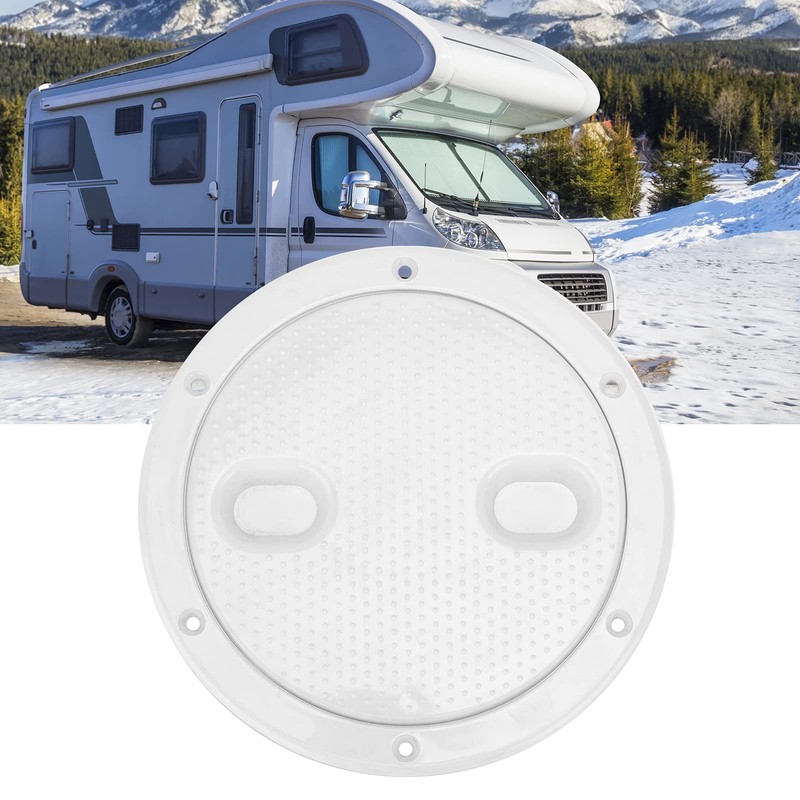 Deck Plate, 6in Deck Plate Inspection Hatch Cover Round White