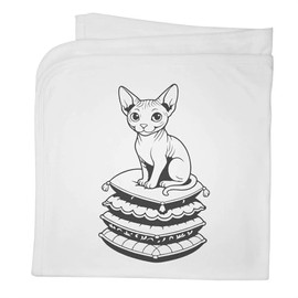 Azeeda 'Relaxed Sphinx Cat' Cotton Baby Blanket/Shawl (BY00044323)