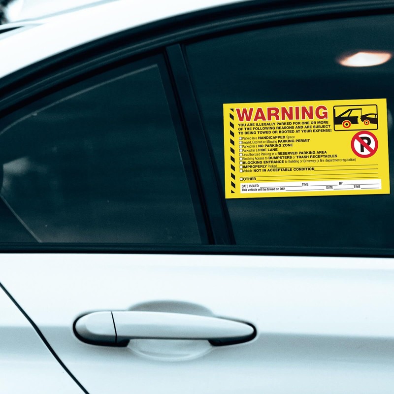 50 Parking Violation Stickers with You are Illegally Parked Multi