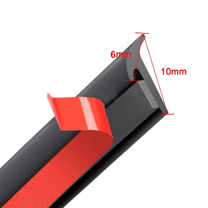 GreceYou 5M/16.5Ft Universal Self Adhesive Auto Rubber Weather Draft Seal