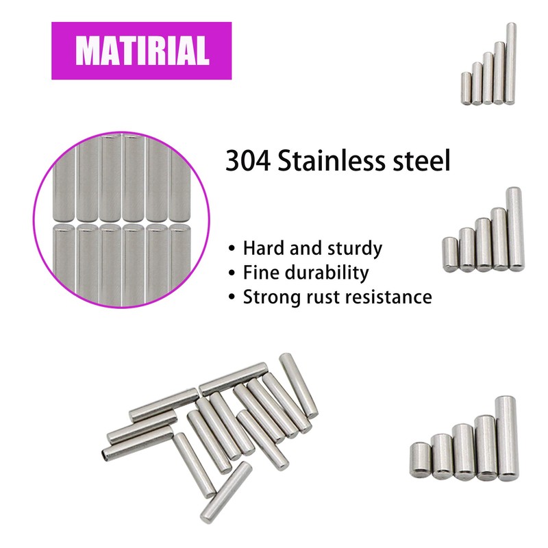 225Pcs M2 M3 M4 Stainless Steel Dowel Pins 15 Size