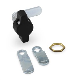 BURG VDB Rotary Lock Zamak (Zinc Die-Cast), Black Powder-Coated, Rectangular, Latch, Lockers and Lockers Security