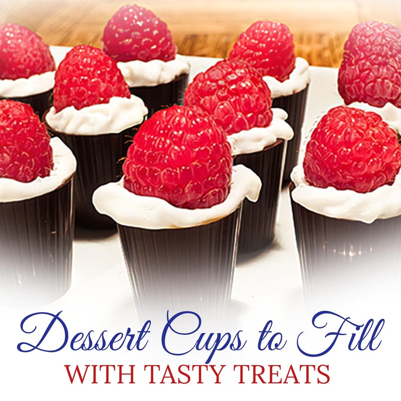 Lang’s Chocolates Dark Chocolate Dessert Cups – 64 Count Box