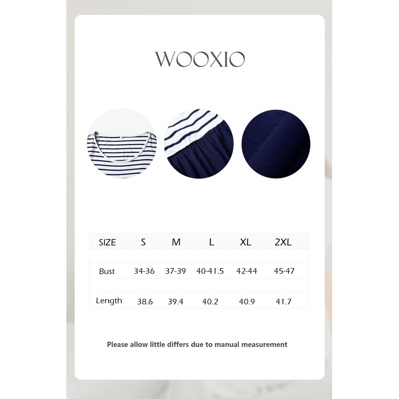 WOOXIO WOOXIO Women's Short Sleeve Maternity Dress Patchwork Pregnancy Clothes