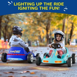 LIGIANT SAT ONE Electric Go Kart, 12V Ride on Car, Quick Assembly, Flashing Taillight, Bluetooth Music, Remote Control, Storytelling, Portable & Fun Anytime, Anywhere, Ideal First Ride for Kids