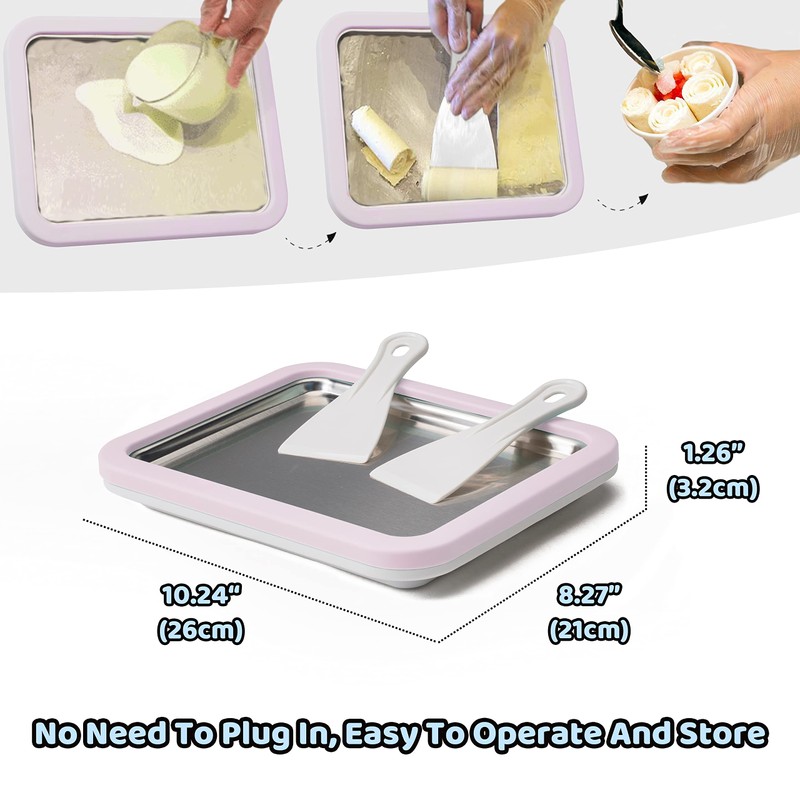 JoyMech Ice Plate for Making Ice, Rolled Ice Cream Maker,