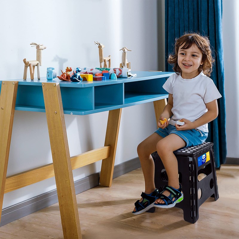Korpai 13" Folding Step Stool for Adults and Kids Holds