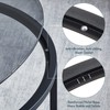 SAYGOER Round Coffee Table Glass Coffee Tables for Small Space