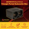 Q Power Dual 10 Inch Vented Triangle Ported Wood Subwoofer