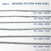 Frameware Braided Picture Wire #5, 750 Feet of Steel Frame-Hanging