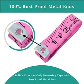 Yescarta Measuring Tape (Pack of 1 Pink) | Inch Tape | Inch Tape for Measurement for Body 19 mm152 cm / 60 Inches, Body Measuring Tape Fitness/Sewing Finest Export Quality Inch Tape