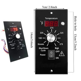 Thermostat Controller Replacement Compatible for Traeger Wood Pellet Grills, BBQ Grill Digital Controller Board, Control Panel Thermometer with RTD Temperature Sensor