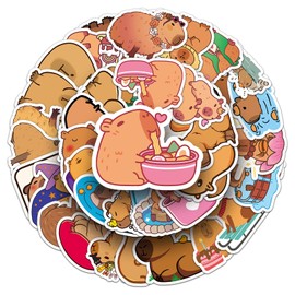Kabwea 100 Pack Capybara Stickers, Aesthetic Stickers, Capybara Sticker, Stickers for Children