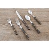 CAMBRIDGE Dark 20-Piece Bamboo-Style Flatware Service