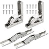 CODIRATO 4 Pieces Shelf Hinge Stainless Steel Folding Hinge Hidden