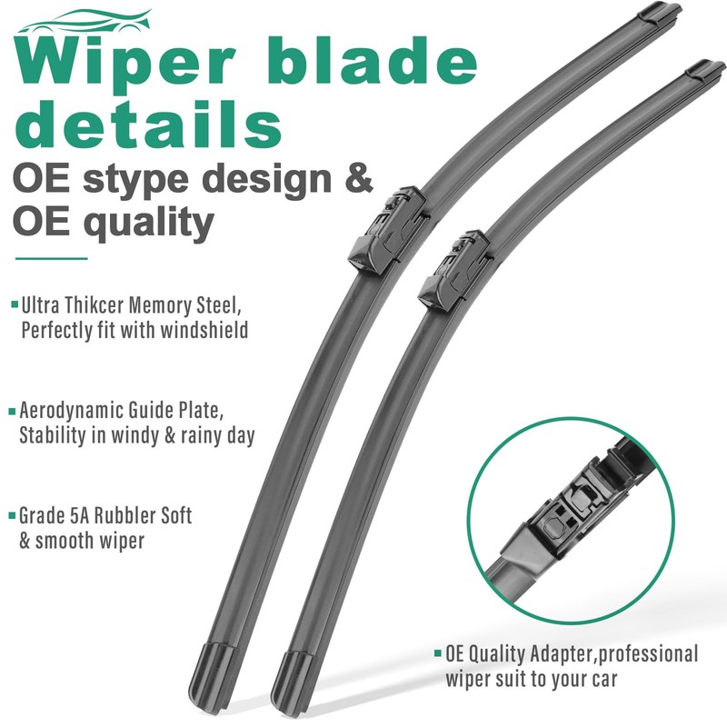 26" 16" 12" Windshield Wiper Blades Replacement for Subaru Crosstrek