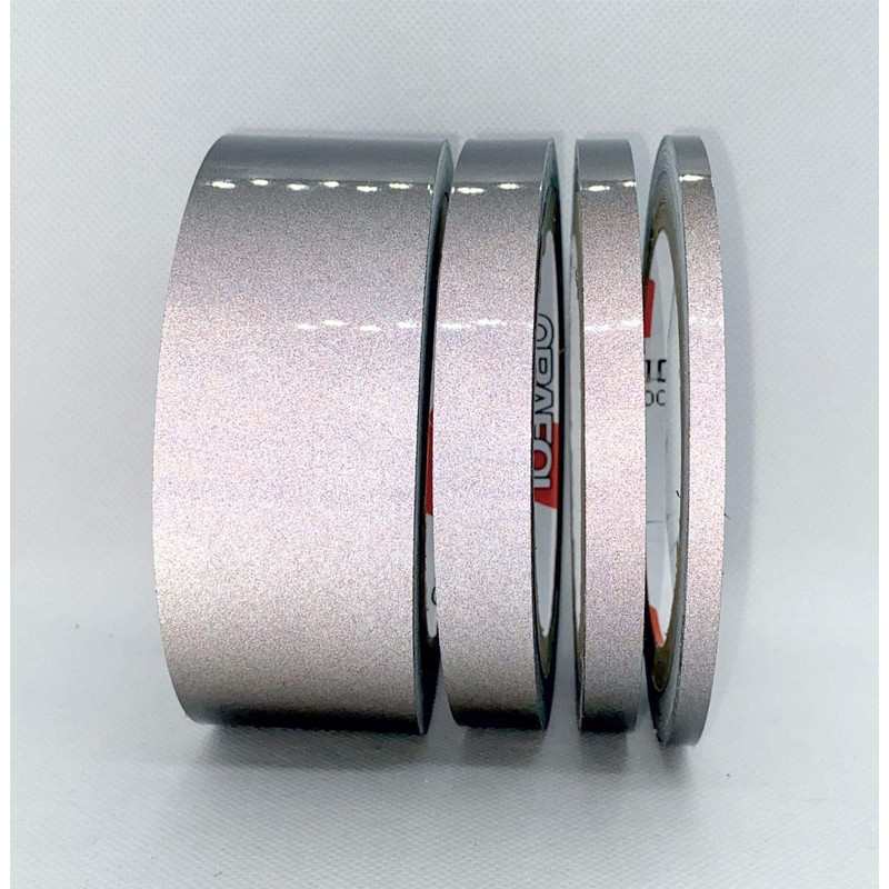 siviwonder Decorative Strips Black White Reflective Reflective Sticker 9 mm