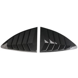 IKON MOTORSPORTS, Rear Louver Compatible With 2013-2016 Scion FR-S/2013-2020 Subaru BRZ/2017-2020 Toyota 86, Ikon Style ABS Carbon Fiber Print Quarter Window Panel