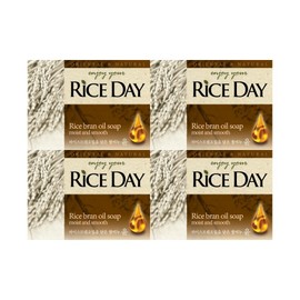 Rice Day Soap Yoon 4 pack face wash soap, 90g / 라이스데이 비누 윤 4개입 세안비누 세수비누, 90g