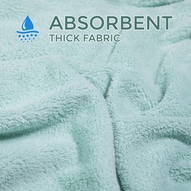 Ioly's Hooded Baby Bath Towels for Newborn Essentials 41" Set of 2 Towels with Hood for Kids Babies Toddler Infant (Large) Baby Towel Cosas para Bebes recien nacidos Bath Items (White and Green Aqua)