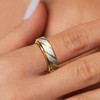 Fidget Spinner Ring for Women - 18K Gold Plated Stainless