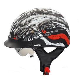 Vega Warrior Half Helmet 7830-031, Eagle Back The Red, X-Small