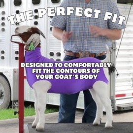 Show Pro Pink Spandex Goat Tube for Show Goats - Show Livestock Supplies: Goat Covers & Blankets (Medium)